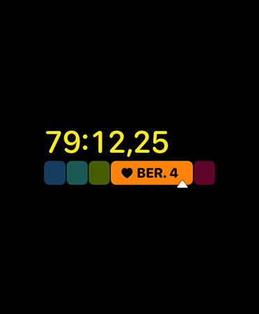 Trainingsapp, Messwerte für Leistungsbereiche, Training in Zone 4