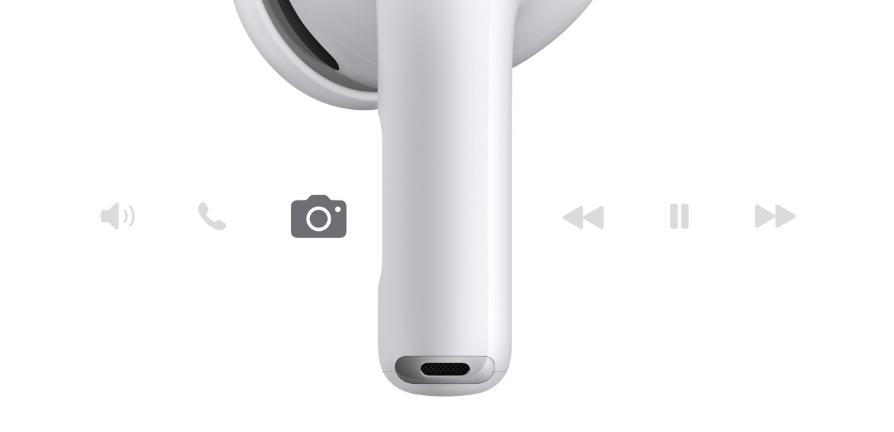 AirPods Pro 3, draadloos oortje, kleur wit, korte steel